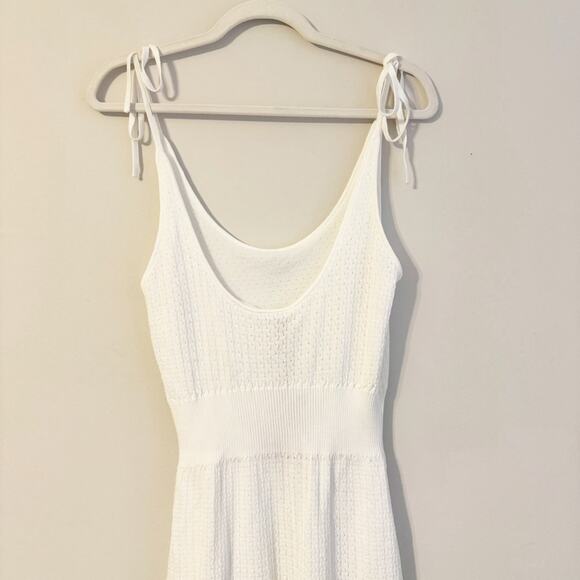 Alexis Kacen Sheer Knit White Midi Dress NWT Small - Picture 10 of 11